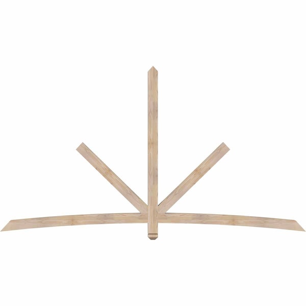 Ekena Millwork Alberta Smooth Timber Gable Bracket, Douglas Fir, 108"W x 58"H x 3 1/2"D x 3 1/2"F, 13/12 Pitch GBW108X58X0404ALB00SDF - main